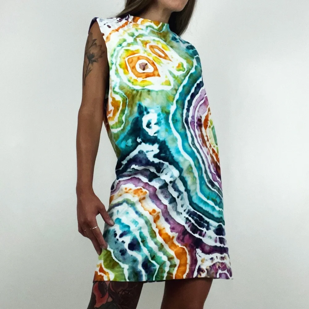 Hand-Dyed Sleeveless Jersey Dress | Size S - Picture 3 of 11